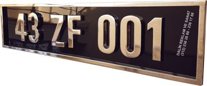 MAKAM OTO PLAKA BELED�YE BA�KANLI�I ��TG�L S�MAV K�TAHYA PR�N� �ZER�NE KROM KAPLI 3