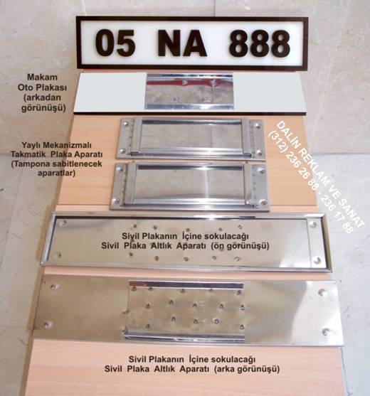 TAKMAT�K APARAT VE PLEKS�GLAS MAKAM OTO PLAKA