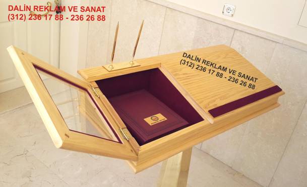 PRİNÇ GÖVDE KONUŞMA İMZA KÜRSÜSÜ ŞEREF DEFTERİ DOLABI