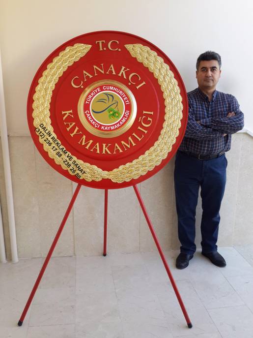 KAYMAKAMLIK METAL �ELENK, 110 CM L�K �ZEL AMBLEML� T�REN �ELENK