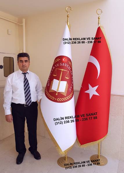 HSK YEN� LOGOLU SARI YALDIZ P�SK�LL� TELALI FLAMA VE TELALI BAYRAK